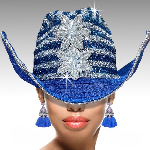 NWT WESTERN ROYAL COUTURE JEWELS BLING COWBOY COWGIRL COUNTRY HAT - Picture 2 of 2